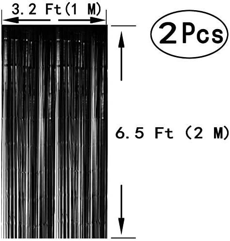 Colorful foil fringe curtain for party decorations.