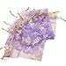 1 X Click Down 100pcs Butterfly Purple Organza Drawstring Pouches Jewelry Party Wedding Gift Bags 10*12cm