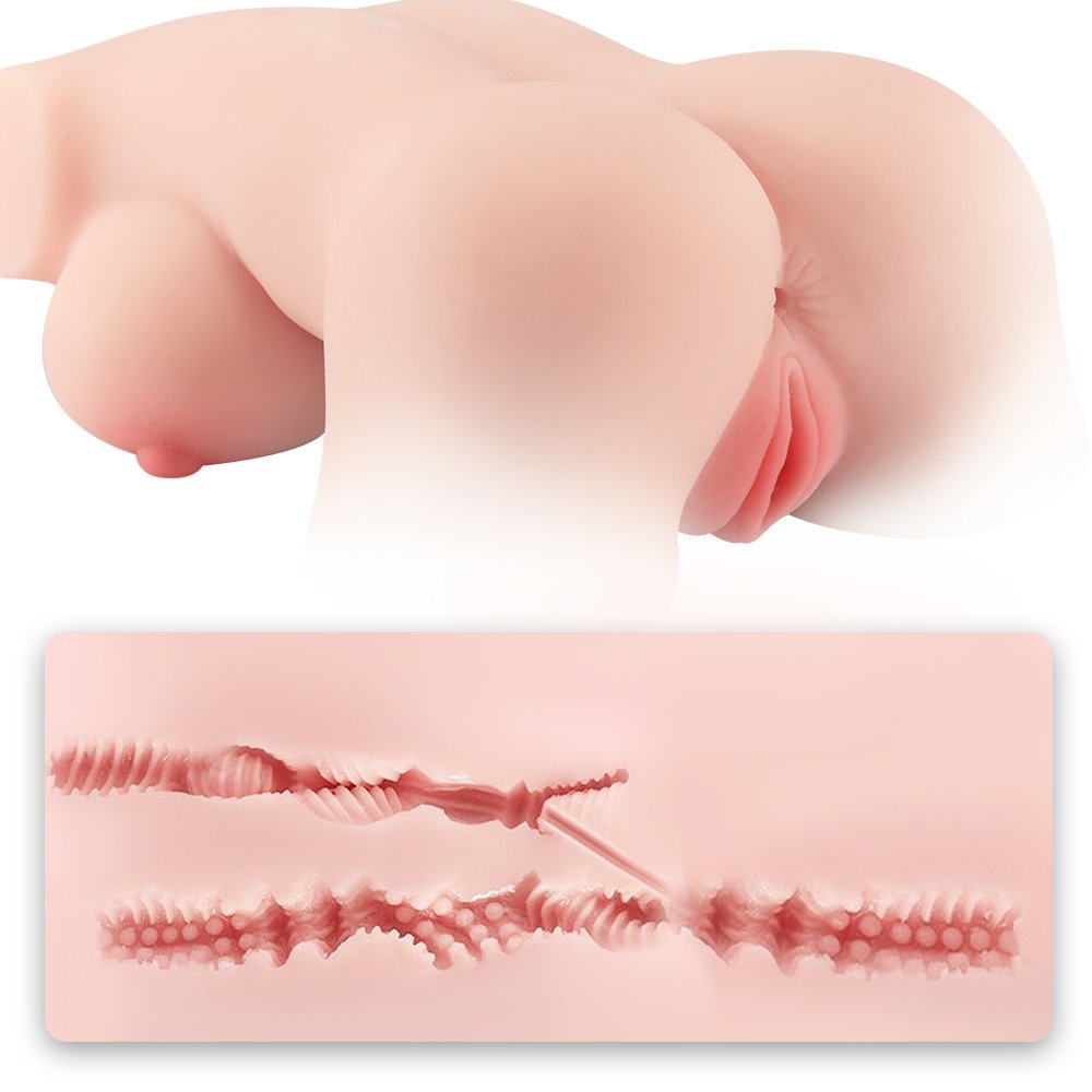 Fondlove Muschi Masturbator Sexspielzeug Liebespuppe 3D Realistische Erotik Silicon 1.65 KG Masturbatoren mit Busen Vagina/Pussy Anus Anal und für Männer Sexpuppe