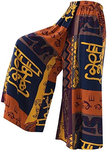 YKARITIANNA Women's Plus Size African Style Loose Casual Long Pants Leggings Trousers with Pockets