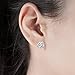 Stud Earrings Platinum Plated Sterling Silver Round Cut Cubic Zirconia 8mm 2.5 Carat Fashion Jewelry for Women & Girls's Ear Lobe with Gift Box