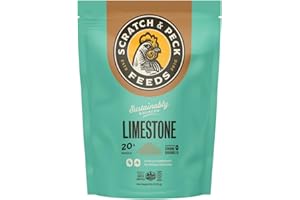SCRATCH AND PECK FEEDS Scratch and Peck Limestone Supplement for Chickens and Ducks - High in Calcium, Made from Pure and Sustainably Sourced Limestone - 8 lbs Bag