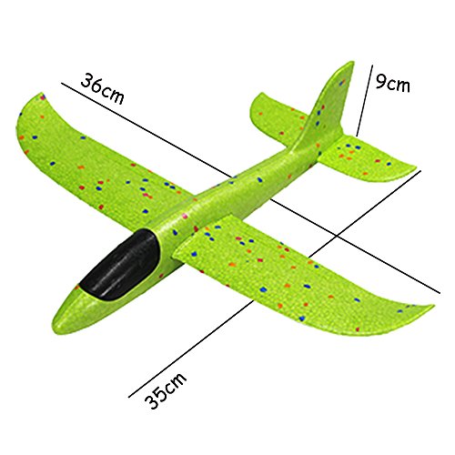image for WenToyce 4 Pack Throwing Foam Airplanes, 13.7 Inches 2 Flight Mode Gli