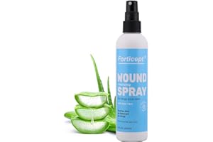 Forticept Hot Spot Spray for Dogs Cats & Horses, Itch Relief Wound Cleanser with Aloe Vera, 8 oz