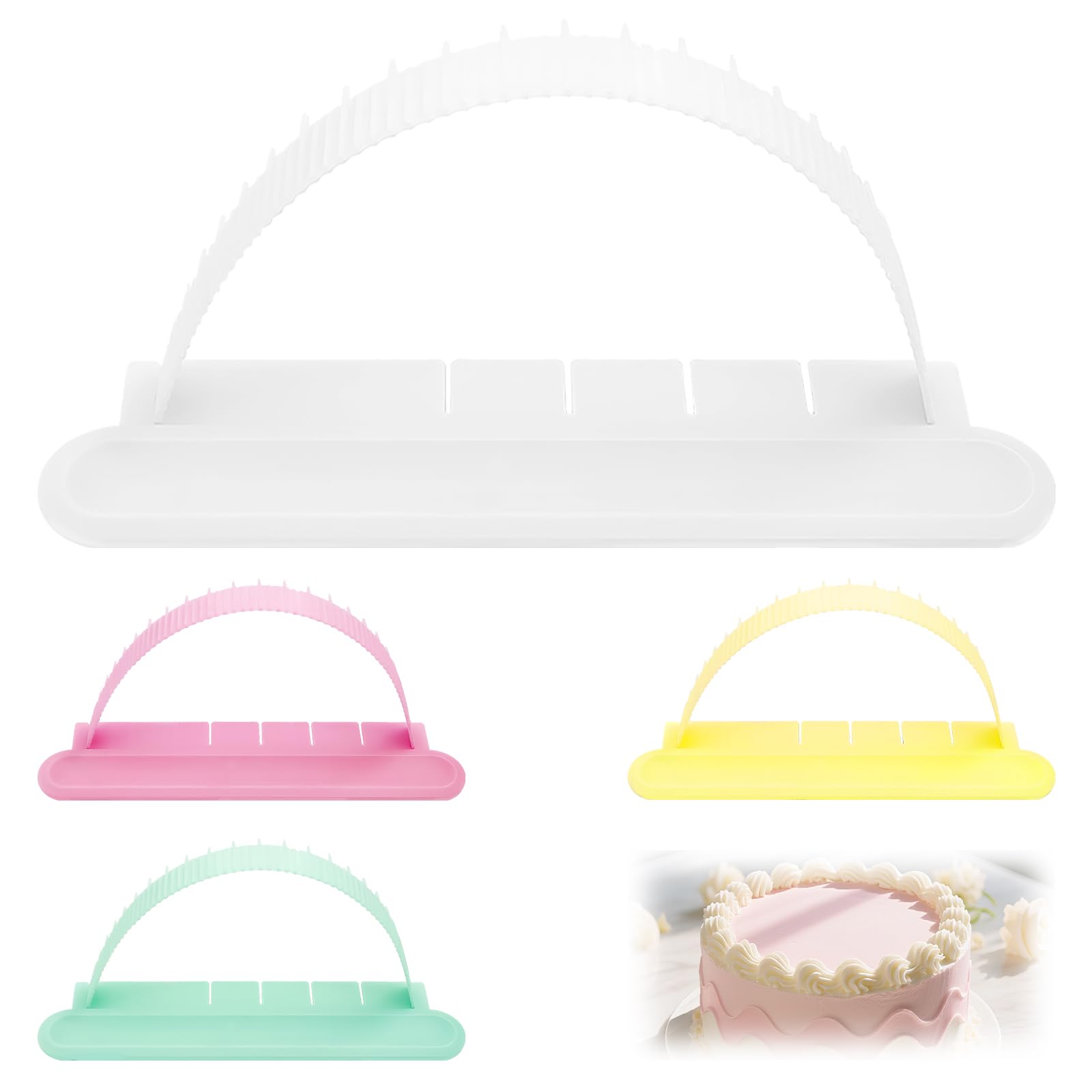 Photo 1 of 4 Pcs Cake Arch Guide Tool, Cake Arc Ruler, Cake Arch Tool Convenient for Controlling the Size and Position of the Arc, Suitable for Beginners and Bakers.