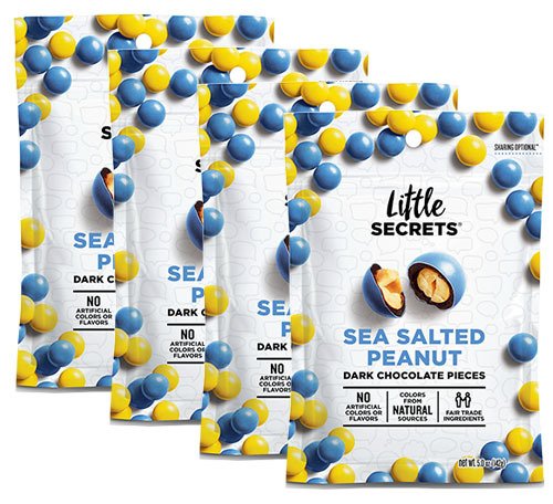Little Secrets All Natural Fair Trade Gourmet Chocolate Candy - Dark Chocolate Sea Salted Peanut (5 oz, 4 Count) - The World's Most Unbelievably Delicious Chocolate Candies - Thumbnail 7