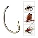 Goture 120PCS Fly Barb Fishing Hooks with Magnetic Components Box – High Carbon Steel Fly Tying Fishing Hooks Kit
