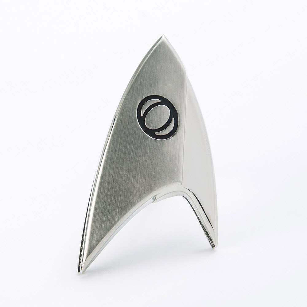 STAR TREK Discovery Science Badge Silver, Silver, Small / Navy