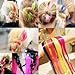 10 Pcs Assorted Color Highlights Colorful Hair Extensions Hairpieces Beauty Hair Clip On Salon Supply Hair Pieces Costume Accessory for Party or Daily