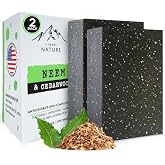iHeart Deodorizing &amp; Moisturizing Neem Cedarwood Soap Bar (2 Pack) | Traditional Herbal Cleanser: Nourishing Neem &amp; Cedarwood for Gentle, Long-Lasting Freshness