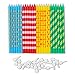 Roar Birthday Cake Topper Letters with Thin Printed Candles and Holders (28 Pack)