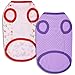Blueberry Pet Pack of 2 Soft & Comfy Spring Hope Floral Cotton Blend Dog T Shirts Tank Top, Back Length 14
