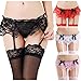 Adulove Garter Belt, Women's 4-Pack Suspender Belt Set with Straps and Clips for Stockings