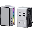 Hagibis USB C Docking Station with M.2 NVMe/SATA SSD Enclosure Adapter, LED Strip Light USB 3.2 Gen 2 (10 Gbps) to PCI-E M-Key/(B+M) Key Support UASP for NVMe/SATA SSDs for MacBook Pro