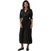 Gap Womens Short Sleeve Splitneck Midi Dress