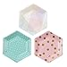 Talking Tables Party Time Stylish Hexagonal Plates, 12 count, for a Birthday Party