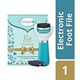 Amope Pedi Perfect Electronic Foot File Value Set - includes 1 Amope callous remover pedicure tool, 1 set of Amope rollerhead refills, and batteries - the perfect birthday beauty gift for her