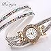 Hunputa® Ladies Watch Women Pearl Scale Bracelet Quartz Wristwatch Crystal Diamond Clock Women Dress Watch (White)