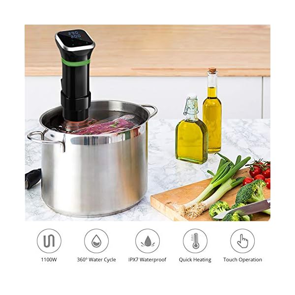 Sous-Vide-TANiCE-Precision-Cooker-Immersion-Circulator-1100W-Water-Sous-Vide-Device-with-Accurate-Temperature-and-Time-Control-Sous-Vide-Cookbook-Included Sous Vide TANiCE Precision Cooker Immersion Circulator 1100W Water Sous Vide Device with Accurate Temperature and Time…