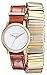 Nixon Women's A4031749 Kenzi Metal and Leather-Strap Wrap Watch
