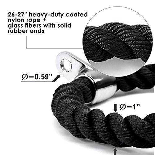 Elemart-Heavy-Duty-Tricep-Rope-Attachment-27inch-Non-Slip-V-Shaped-Press-Down-Bar-Pull-Down-Handle-Attachment-for-Triceps-Workout-Fitness-Body-Building-Gym-Equipment-Exercise-Machine-Attachment