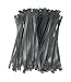HOTUN Reusable Zip Ties 8 Inch Black Reusable Cable Ties 100 Pack Cable Ties Reusable 50lb Tensile Strength Reusable Zip Ties Heavy Duty for Multi-Purpose Use Outdoor Plastic Ties Nylon Cable Ties