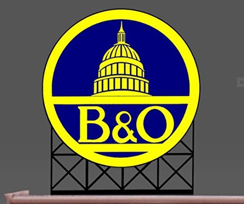 Lights4Models 88-2701 Lg B&O Railroad sign by Miller signs