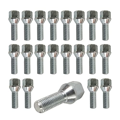 TRACER 20 Wheel Bolts M14 x 1.5 Tapered Cone Seat 28mm, Compatible Audi & Mercedes