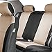 FH Group Car Seat Covers Classic Khaki Full Set Beige Automotive Seat Covers, Airbag and Split Rear Car Seat Cover Universal Fit Interior Accessories Cars Trucks SUV Car Accessories Van Seat Covers