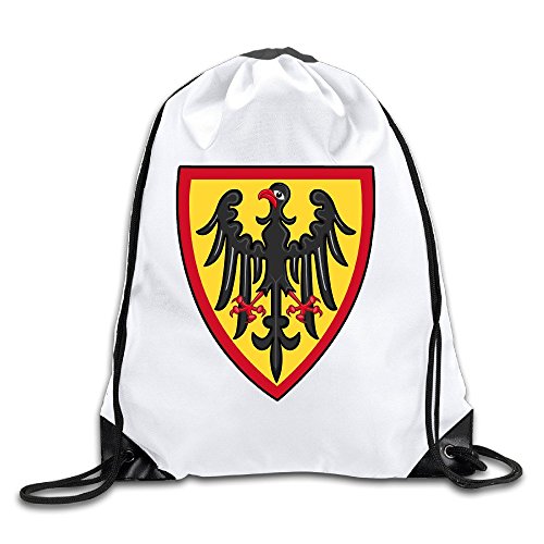 Logon 8 Germany Eagle Logo Cinch Sack Custom Drawstring Tote Bags Pack Pockets White