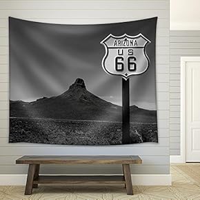 Route 66 - Fabric Wall Tapestry Home Decor - 51x60 inches