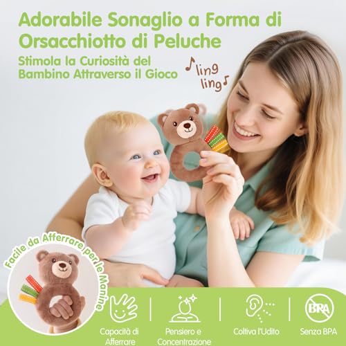 hahaland Regalo Nascita Bimba Bimbo - 9 in 1 Set Neonato Regalo Nascita con Libri Stoffa & Polso e Calzini Sonaglio Sensoriali & Mussole Neonato - kit Neonato per Baby Shower Unisex