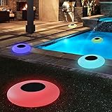 Blibly Swimming Pool Lights Solar Floating Light with Multi-Color LED Waterproof Outdoor Garden Lights