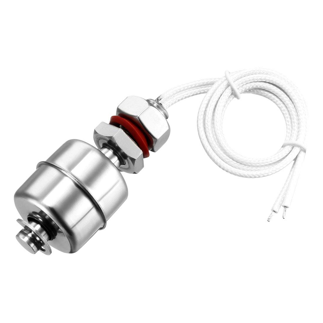 Sourcingmap Stainless Steel Float Switch for Water Pump Tank Swim Pool Garden Pond Liquid Water Level Sensor M10 61mm Length