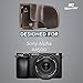 MegaGear Sony Alpha A6500 (up to 16-70mm Lens) Ever Ready Leather Camera Case and Strap, with Battery Access - Dark Brown - MG1015