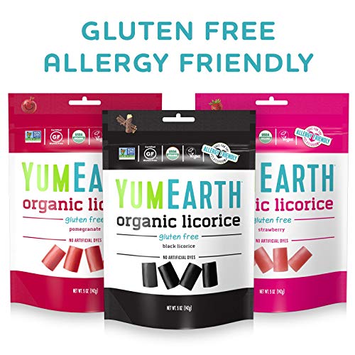 YumEarth Organic Licorice Lovers Variety Pack, 5oz(Pack of 6), Allergy