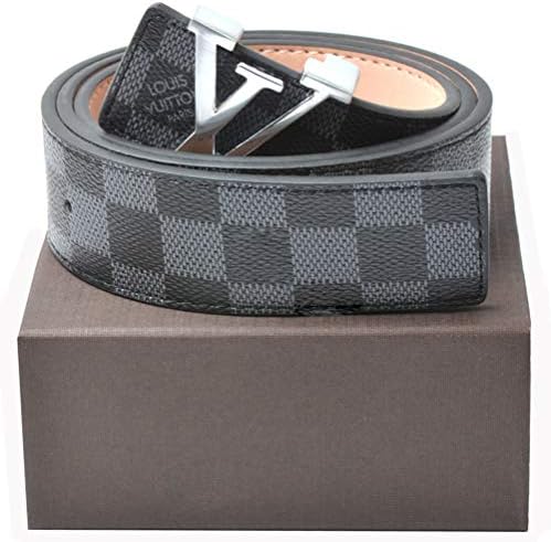 Silve Buckle Men or Women Leather Unisex Fashion Belt Pants Jeans Shorts ~ 3.8cm Belt Width