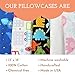 Little Sleepy Head Toddler Pillowcase, 100% Cotton & Hypoallergenic Pillow Case for Toddler Pillow, Snug Fit Envelope Pillowcase, 13x18 Pillowcase, Pilllow Sold Separately (Dinosaurs Black)