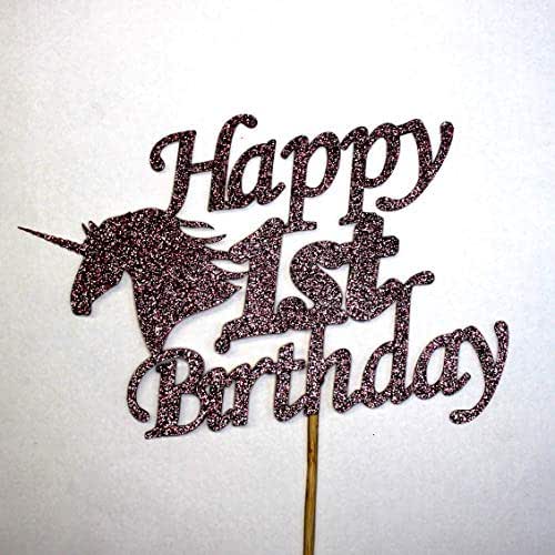1st Birthday Unicorn Style Cake Topper Party Supplies
