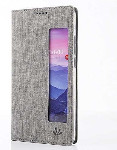 MEIRISHUN Huawei Mate 10 Pro Case, PU Leather Flip Card Slots Kickstand Wallet Phone Case Cover For Huawei Mate 10 Pro - Gray
