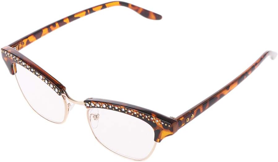 Yeahii Women Cat Eye Reading Glasses Crystal Rhinestone Decoration Presbyopic Eyewear Eyeglasses +1.0 ~ +3.5 Gift