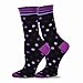 TeeHee Women's Ladies Value 6-Pair Crew Socks (Polka Dots Scallop)