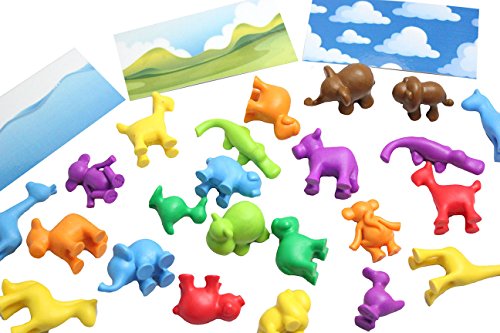 Land Water Air Match - Safari and Farm Animals - Simple matching game with sorting cards