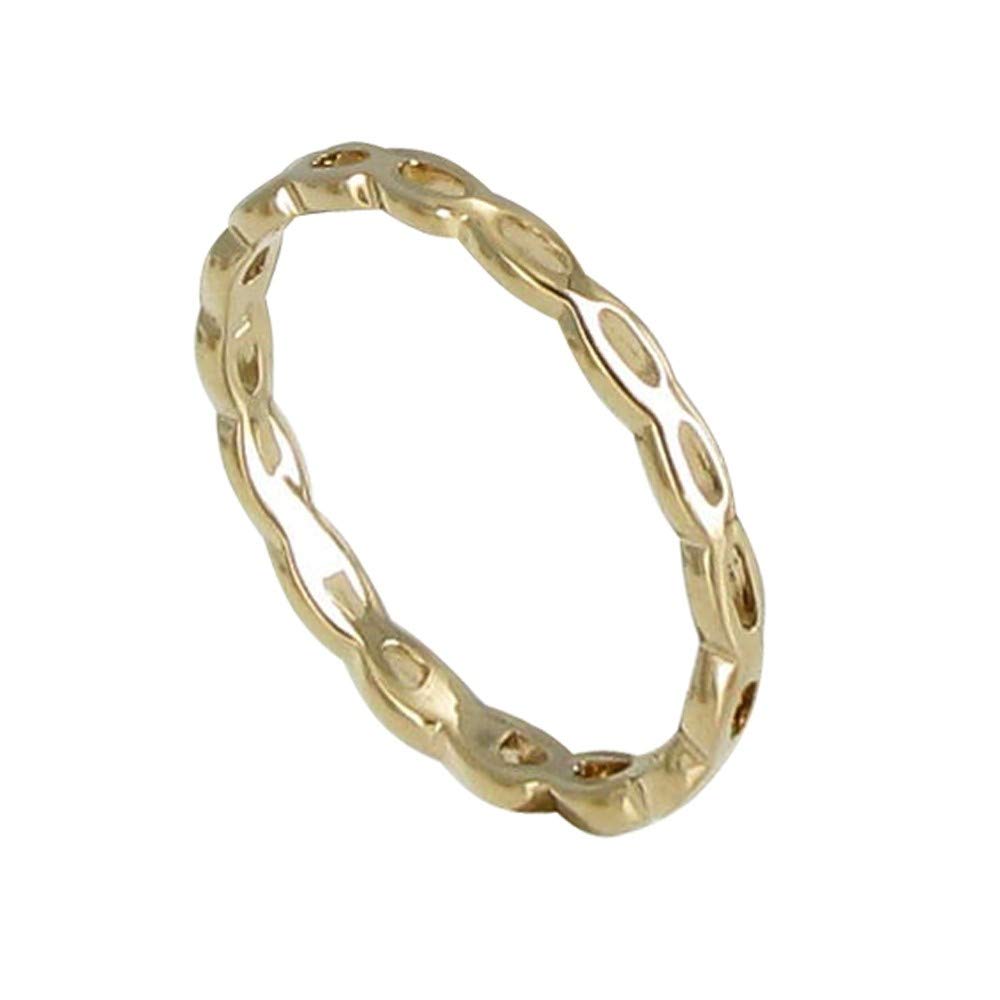 LES POULETTES BIJOUX - Gold Plated Ring Almond Pierced - taille P