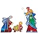 Collections Etc Lighted Outdoor Mosaic Nativity Christmas Scene - 3pc