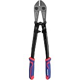 WORKPRO 18" Bolt Cutter, Chrome Molybdenum Steel Blade, Heavy Duty Bolt Cutter with Soft Rubber Grip, Cutting Tool for Cut Chain, Wire, Screw, Rivet, Black,blue,red