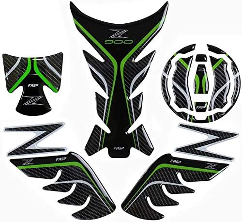 Open Throttle Racers Tank Pad combo with Knee Pad Wing Style Green For Kawasaki Z900