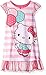 Hello Kitty Toddler Girls' Pink Striped Dorm Nightgown