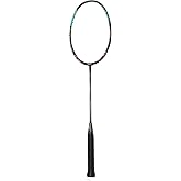 Professional Badminton Racket, Carbon Fiber Badminton Sets 5U Ultra-Light High Tension Racket with 2 Handgrips &amp;1 Bag-1915 Pro Black (Strung)