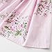Bcaur Girls' 2T-12 Cotton Floral Dress Summer Backless Casual Sundress,Pink,4T